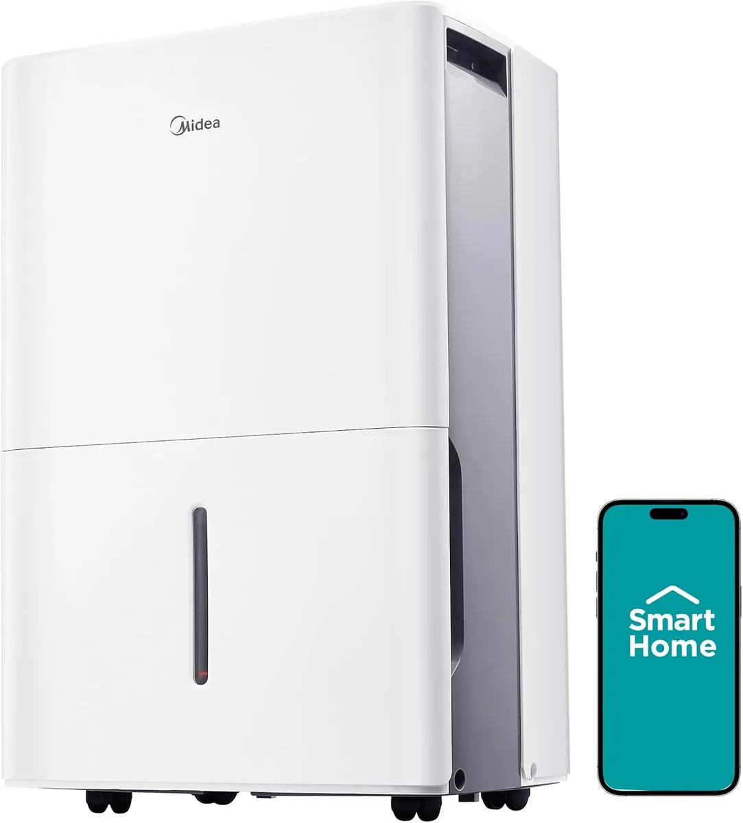 Vista lateral del deshumidificador Midea 20L
